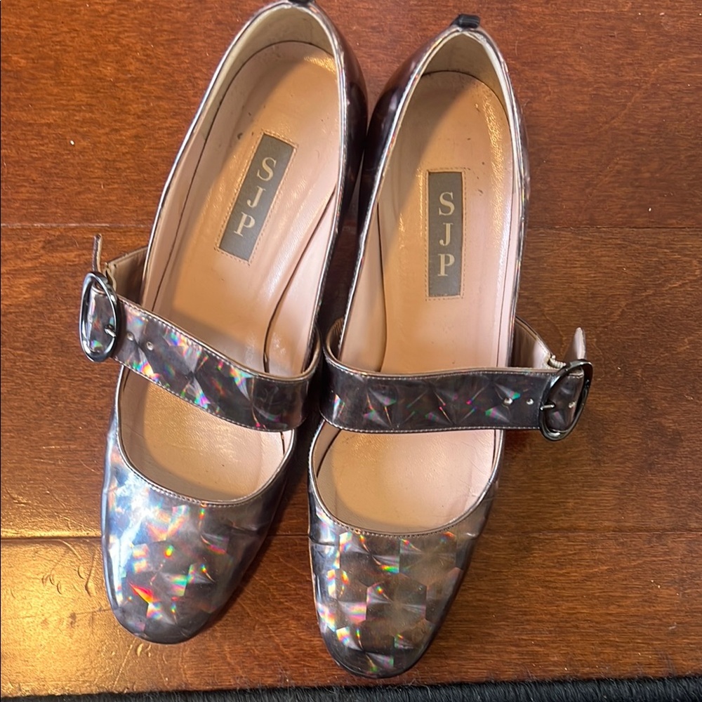 SJP Women's Holographic Mary Jane Shoes